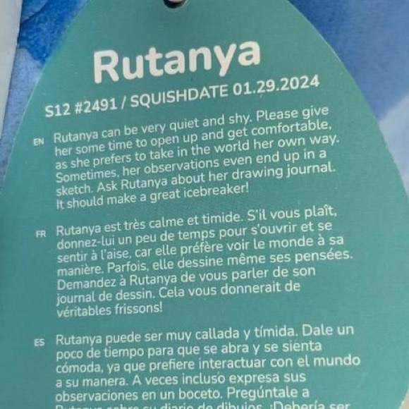 RUTANYA 🫐🐄 12" Blueberry Cow Original Squishmallow By Kellytoy Plush ☆ NWT ☆ - Picture 4 of 7